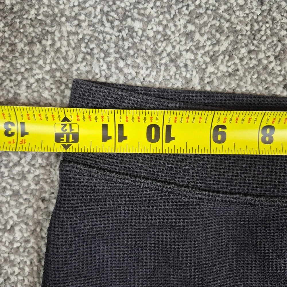 Alo Yoga Micro Waffle Knit Shorts Womens Small Black Lounge